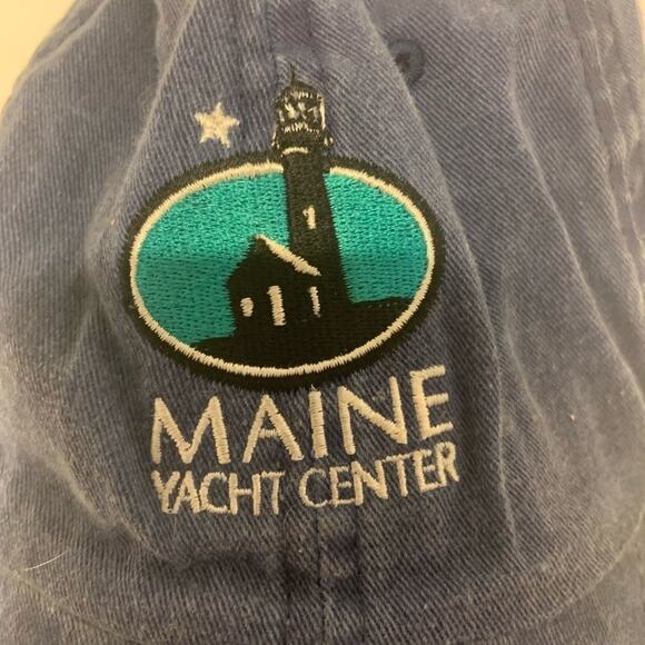 Maine yacht center sailing lighthouse souvenir leather strap adjustable hat cap! - Picture 3 of 5